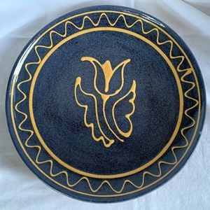 TURTLE CREEK POTTERS 9.5" Tulip Redware Plate